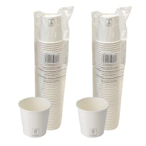 Copo De Papel Branco 100Ml 110Ml Biodegradável Térmico C/100