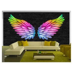 Papel De Parede 3D Arte Asas Selfie Insta Cores 3,5M Tra424
