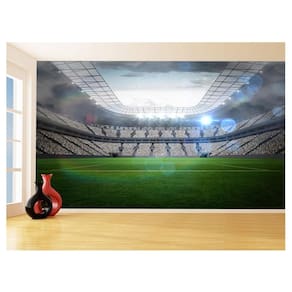 Papel De Parede 3D Esporte Estádio Gramado Campo 3,5M Spt61