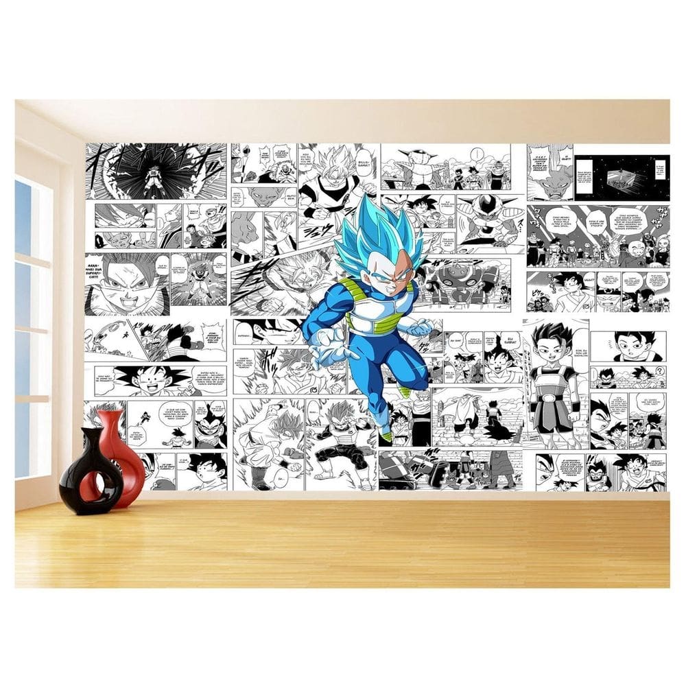 Papel De Parede Dragon Ball Vegeta Blue Anime 3,5M Dbz699