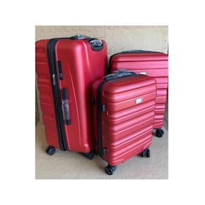 Conjunto 3 malas viagem rígida vinho rodas duplas 360º p, m,