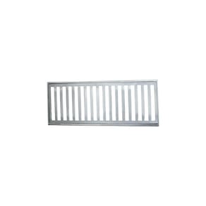 Ralo linear grelha em alúminio 20x40cm com suporte fixação
