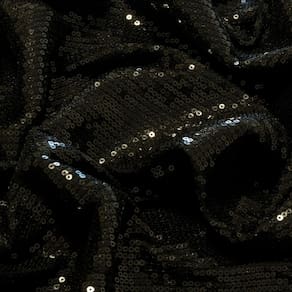 Tecido malha paete costurado festas a rigor lantejoula preto
