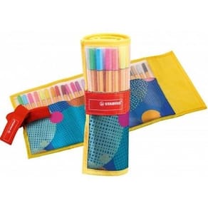 Estojo caneta stabilo 25 cores point 8825-07