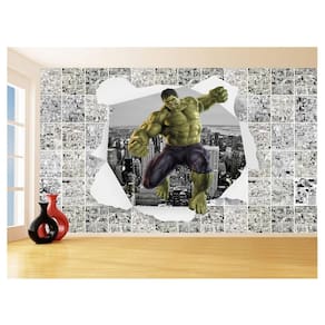 Papel De Parede 3D Heróis Página Quadrinhos Hq 3,5M Nhma238
