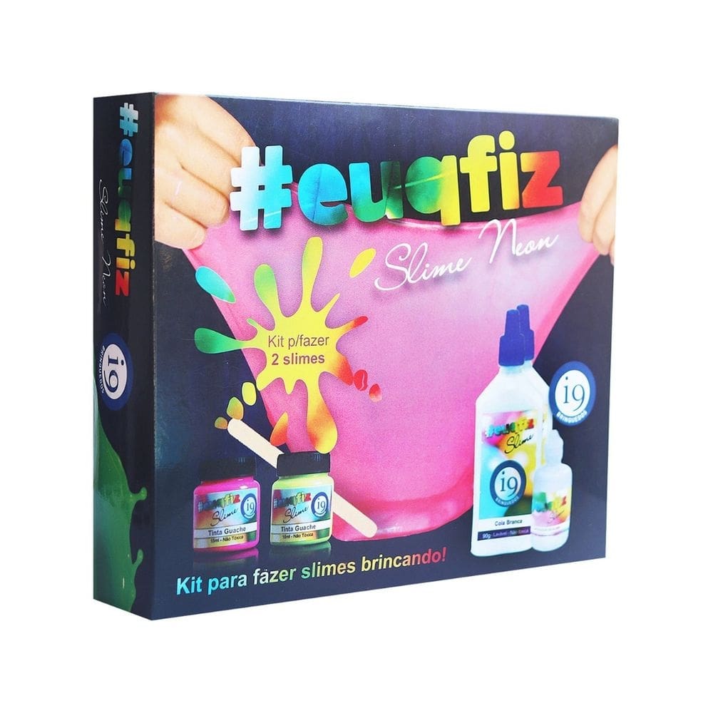 Kit 1 para fazer slime euqfiz slime neon