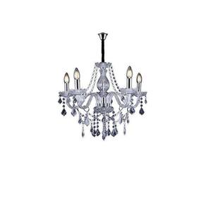 Lustre glam maria tereza transparente 5 braços e14 taschibra