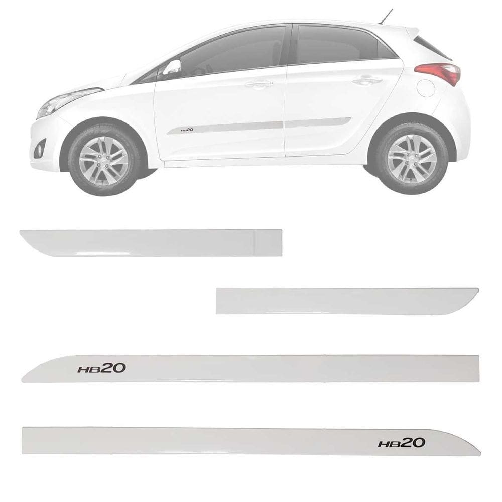 Friso lateral hyundai hb20 2013 a 2020 branco atlas com nome