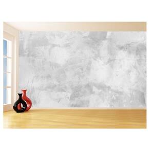 Papel De Parede 3D Concreto Queimado Liso Cinza 3,5M Kkt07