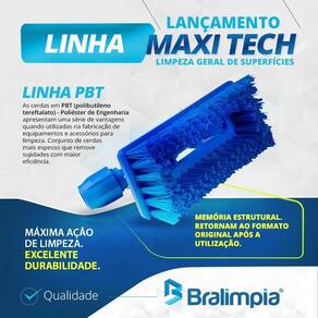 Suporte Lt Escova Maxi Tech Azul Bralimpia Limpa Tudo