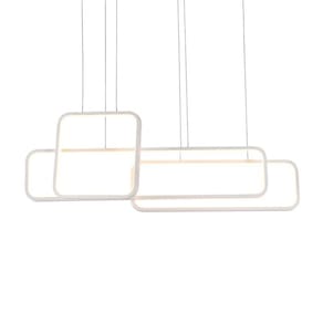 Lustre pendente quality recto 1446 led bivolt branco
