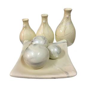 Jogo de vasos trio garrafas centro de mesa 3 pérola