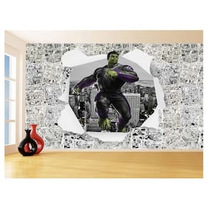 Papel De Parede 3D Heróis Página Quadrinhos Hq 3,5M Nhma252