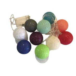 Cordão luminoso bola colorida 10 leds 3000k taschibra