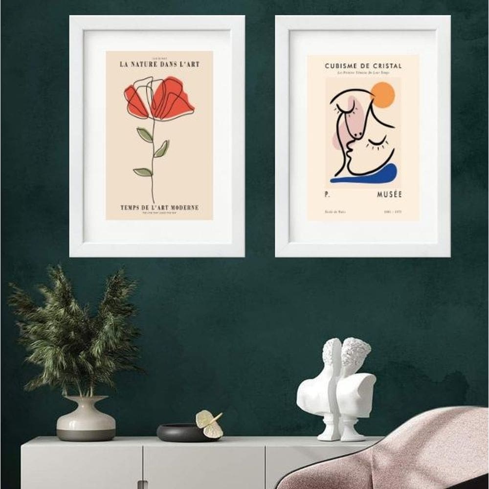 Kit 2 Quadros Amor Matisse - 60X48Cm