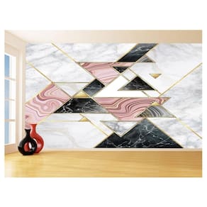Papel De Parede 3D Estilo Marmore Cores Formas 3,5M Mbr57