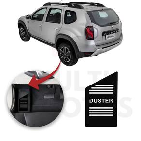 Descanso de pé renault duster 2012 a 2020 aço escovado preto