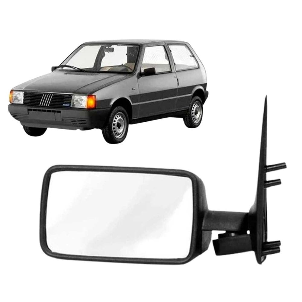 Retrovisor Fixo Uno Mille 1985 a 1991 2/4 Portas Esquerdo