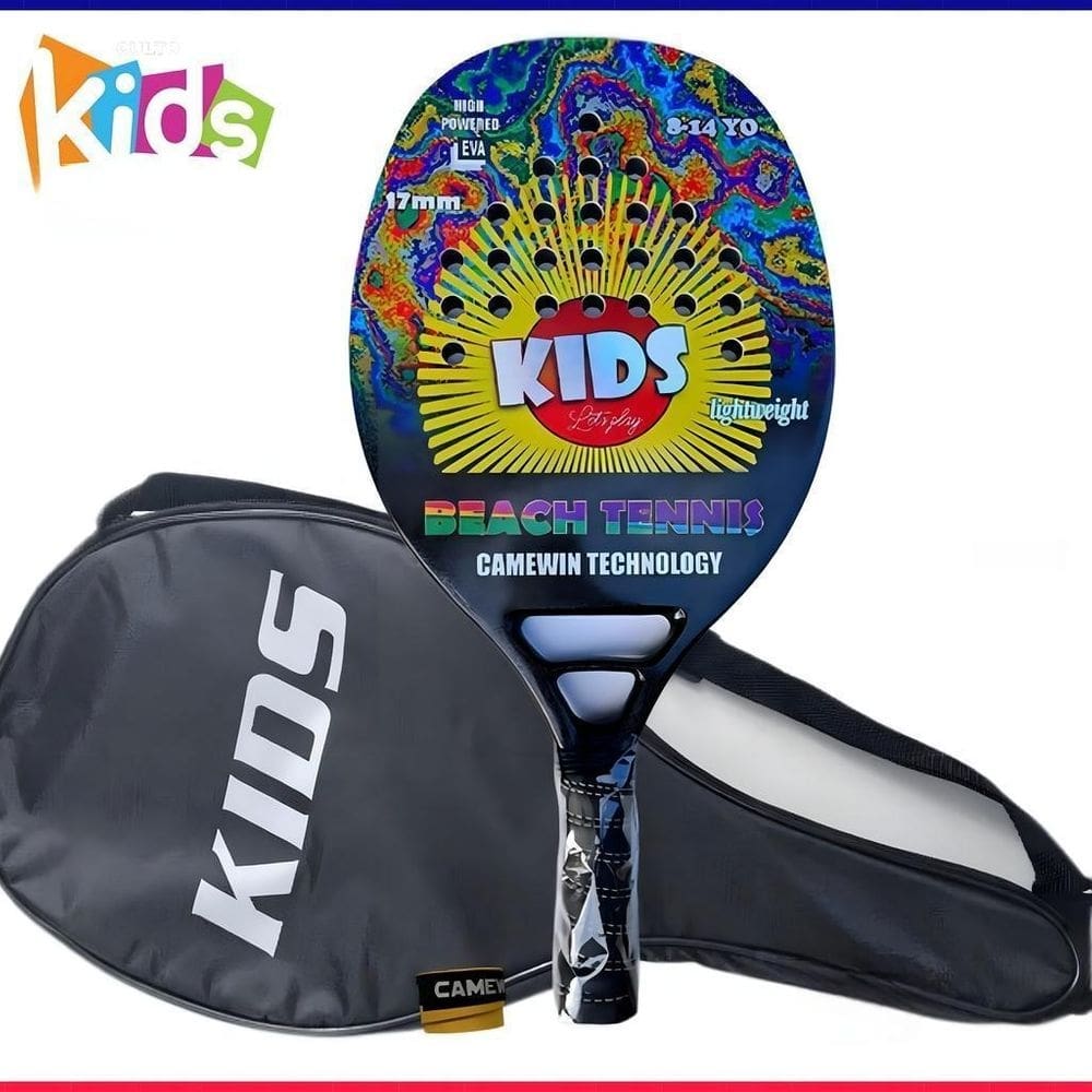 Raquete infantil beach tennis camewin leve e fina kids novo