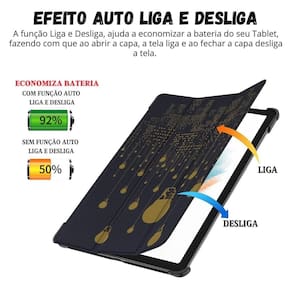 Capa smart case para samsung galaxy tab a8 10.5 x200 x205