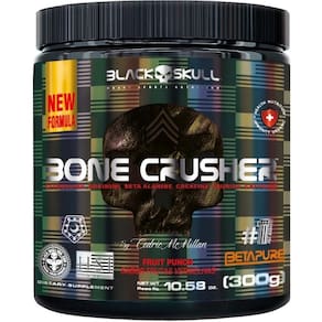 Pre treino bone crusher 300g nova formula fruit punch black