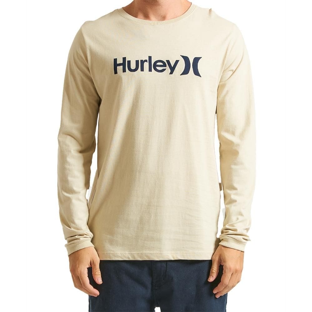 Camiseta Hurley Manga Longa O&O Solid WT24 Masculina Areia