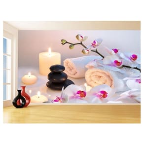 Papel De Parede Relax Spa Flores Velas Pedras 3,5M Rlx103