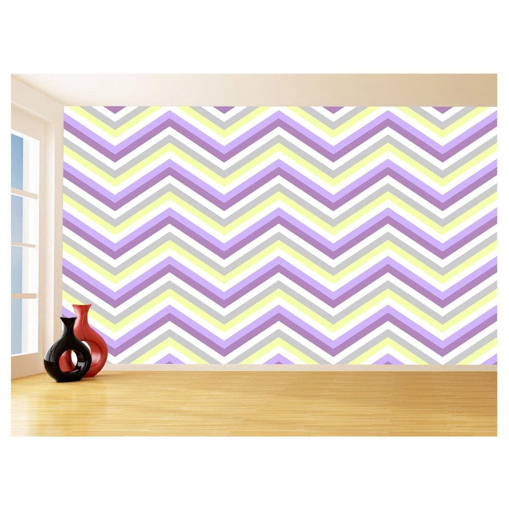 Papel De Parede 3D Sala Chevron Zig Zag Listras 3,5M Zig56