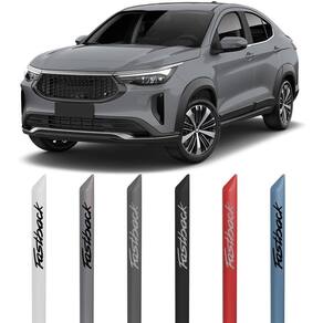 Jogo friso lateral pintado fastback 2022 em diante azul amal