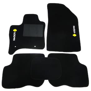 Tapete automotivo logan carpete luxo preto 11mm pvc