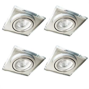 4 Spot De Cristal Para Gesso Direcionavel Quadrado Bet09