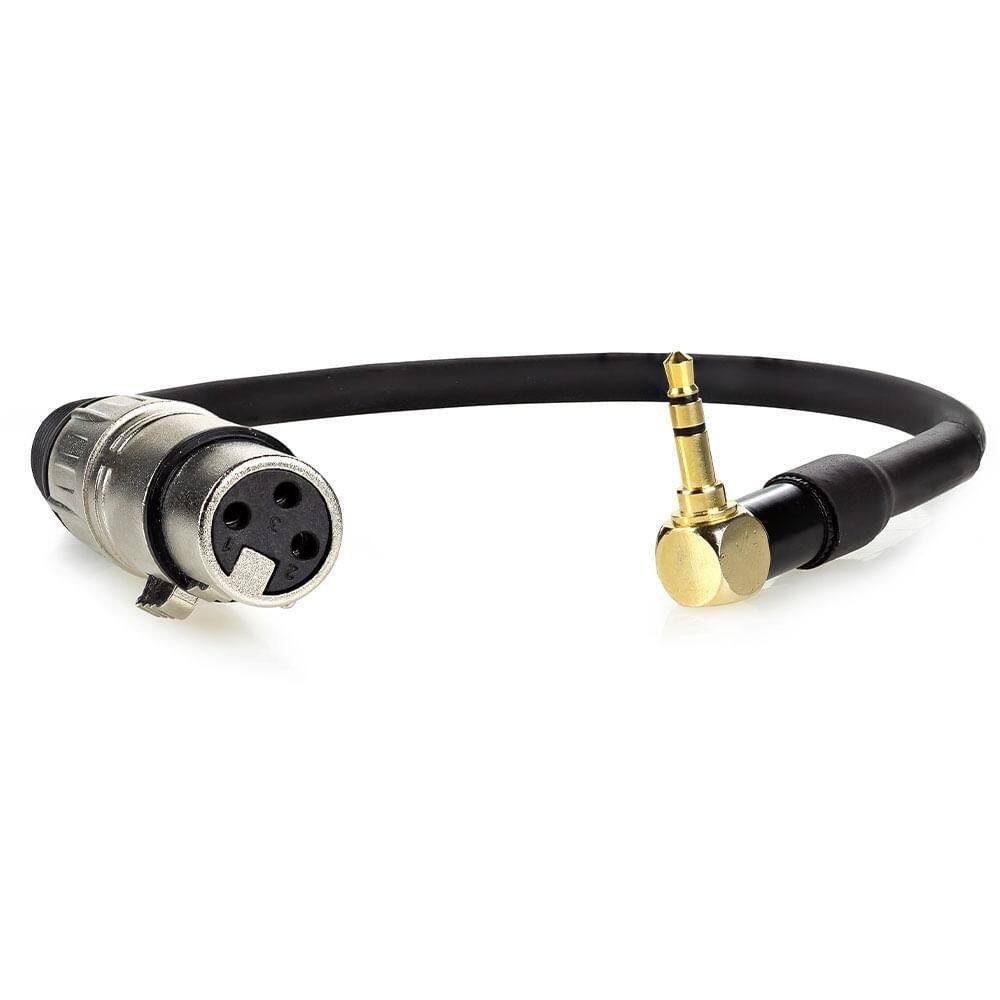 Cabo p2 estereo 90 graus para xlr femea - 80 cm