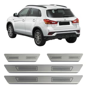 Kit soleira de porta aço inox escovado mitsubishi asx todos