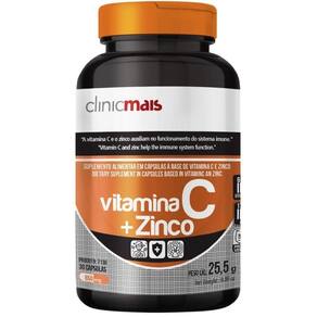 Vitamina c + zinco 30 cápsulas - clinicmais