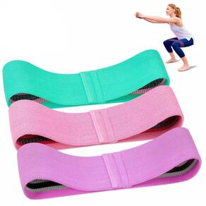 Kit 3 hip mini band extra forte faixa tecido treino em casa