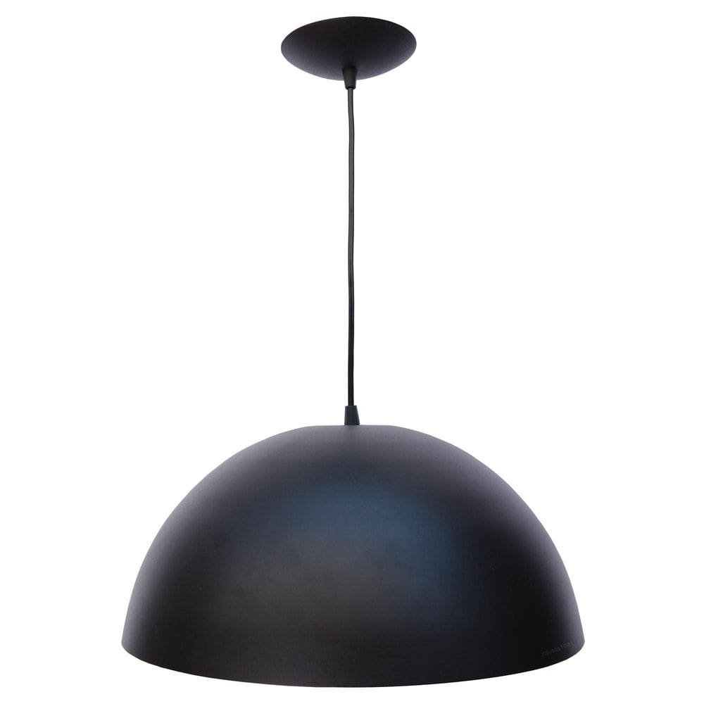 Pendente ônix preto dourado meia alumínio 30cm