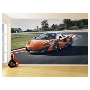 Papel De Parede 3D Carro Mc Laren Pista Super 3,5M Car257
