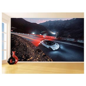 Papel De Parede 3D Carro Mc Laren Pista Super 3,5M Car255