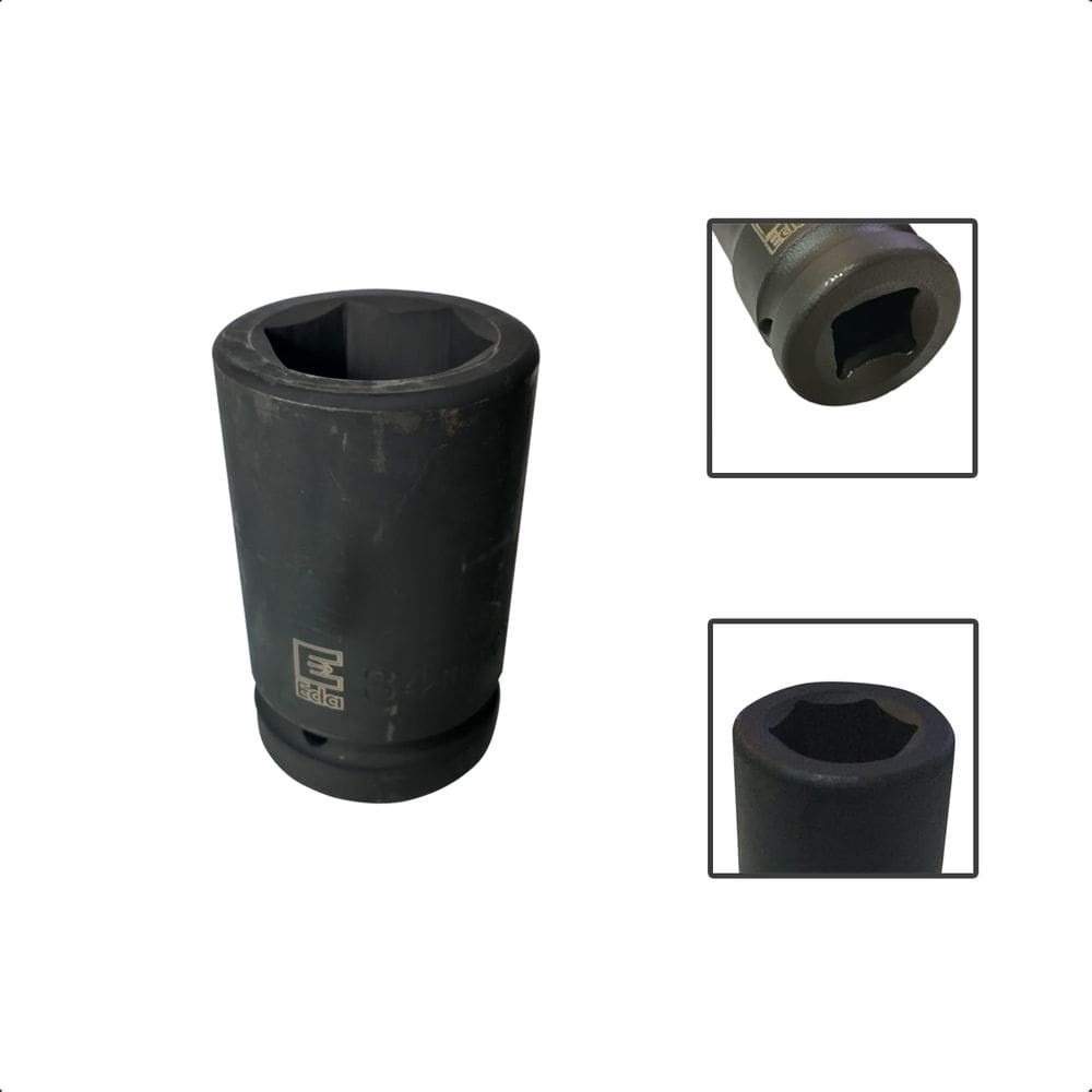 Soquete Longo De Impacto Sextavado 34mm x 1”Pol Aço CR-MO