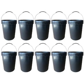 Balde Com Tampa E Alça Resistente 20L - 10 Pçs