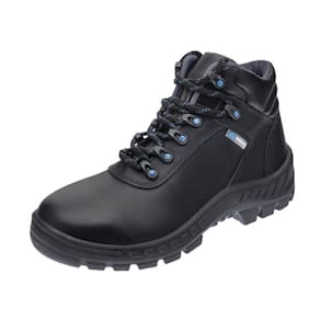 Bota de Segurança Couro Antichamas N41 Cor Preto com Cadarço