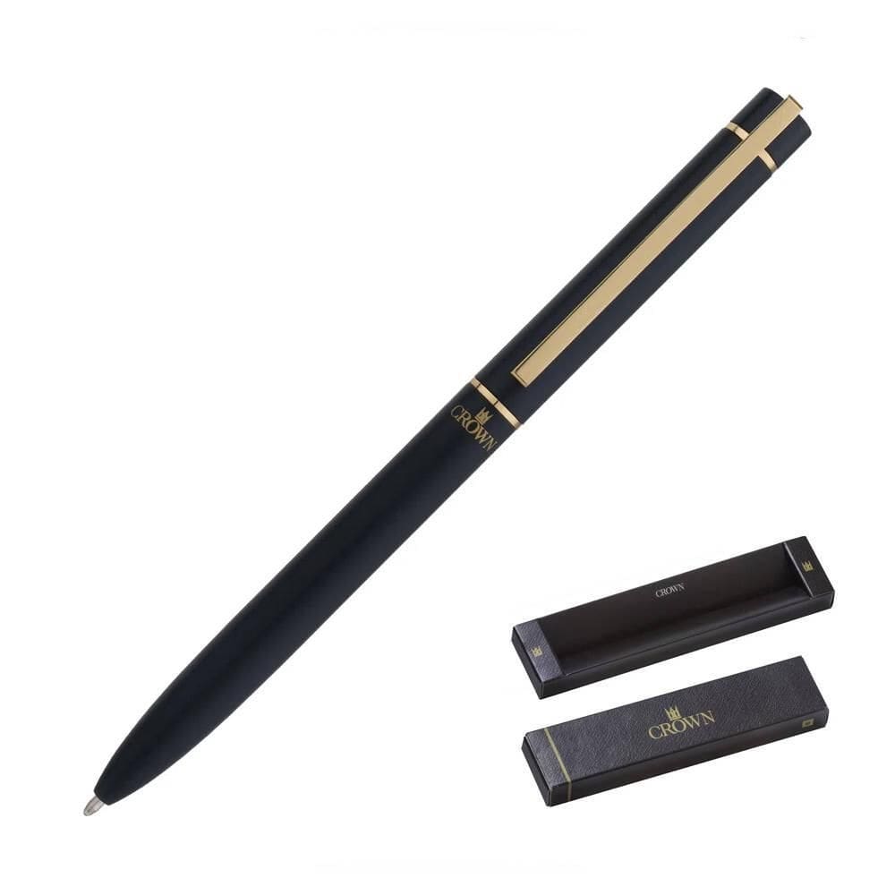 Caneta esferográfica crown sensation yw11480o preta/ouro