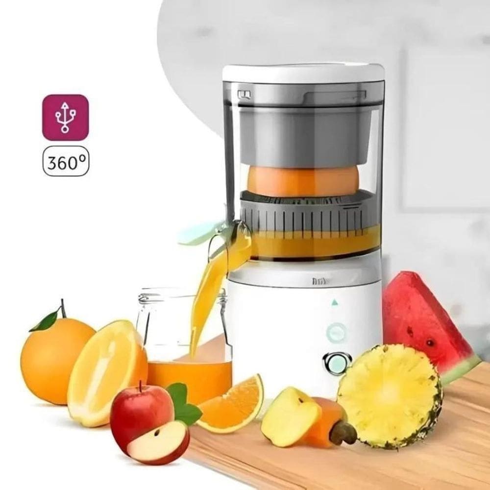 Espremedor frutas elétrico portátil suco laranja, maças,