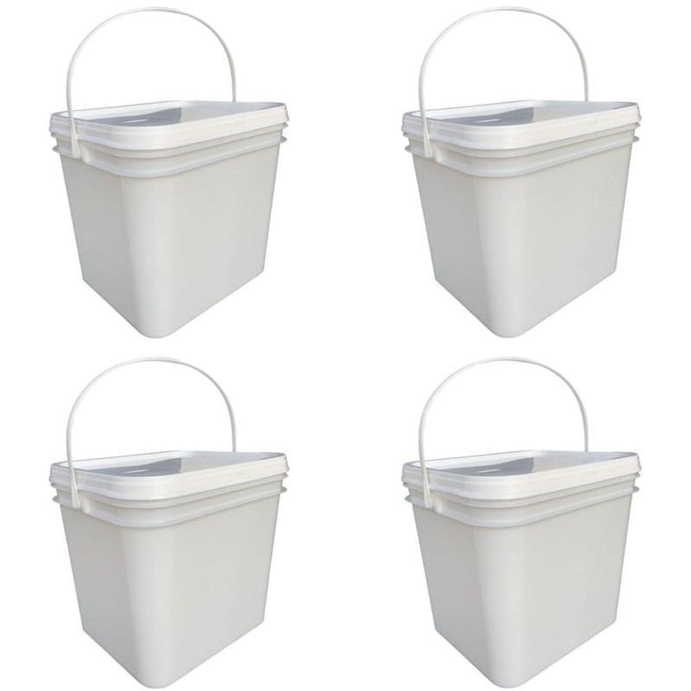 Balde para transporte de iscas retangular 3.6l - 4 pçs