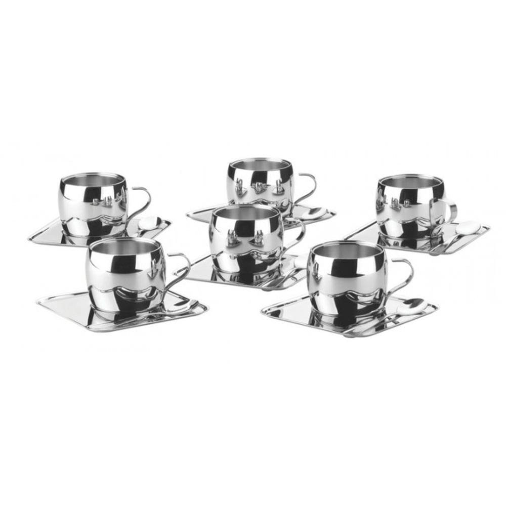 Jg. em aço inox p/ cafezinho 18pcs tramontina