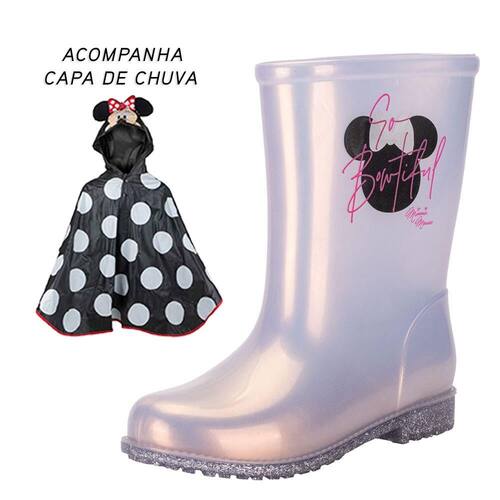 Kit Galocha Infantil Minnie E Capa De Chuva Casas Bahia