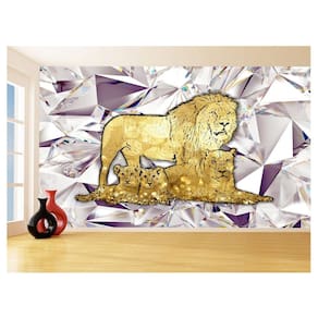 Papel De Parede Animais Pop Art Familia Leões 3,5M Pxa429