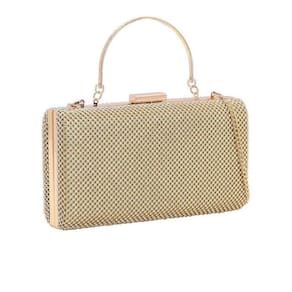 Bolsa Clutch Festa Strass Chenson 3182602 Dourado 20x11x5 cm