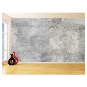 Papel De Parede 3D Concreto Queimado Risco Bege 3,5M Kkt158