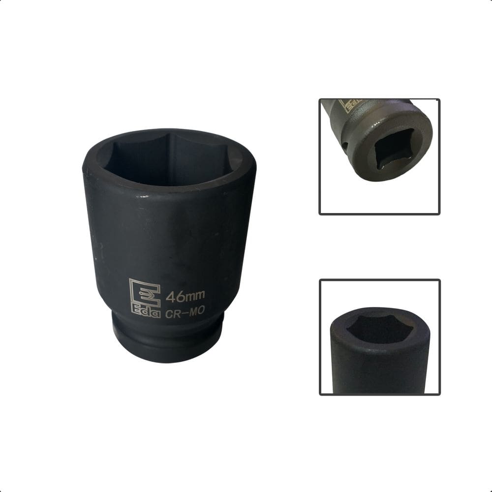  Soquete Longo De Impacto Sextavado 46mm x 1”Pol Aço CR-MO